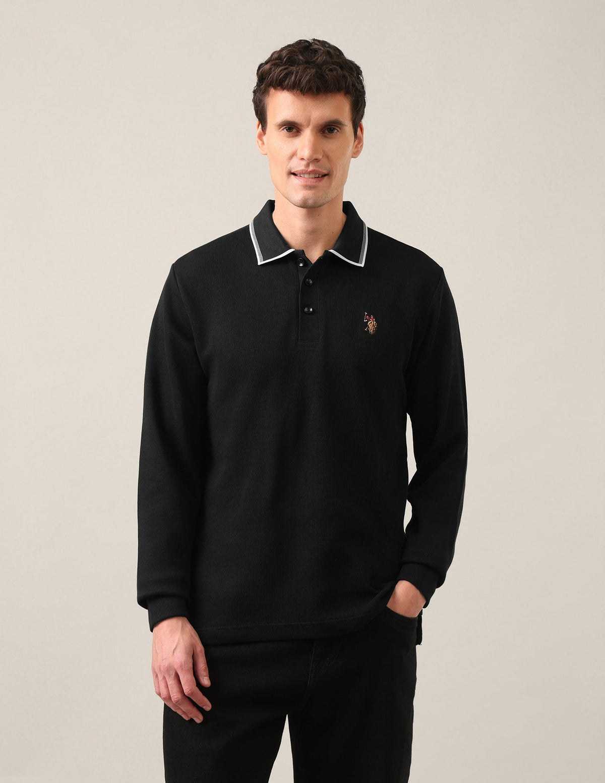 Solid Slim Fit Polo Shirt USP0