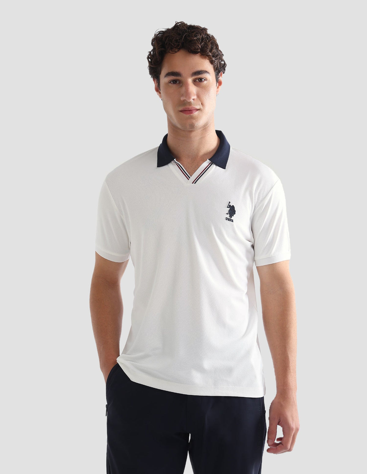 Solid Slim Fit Active Polo Shirt USP0