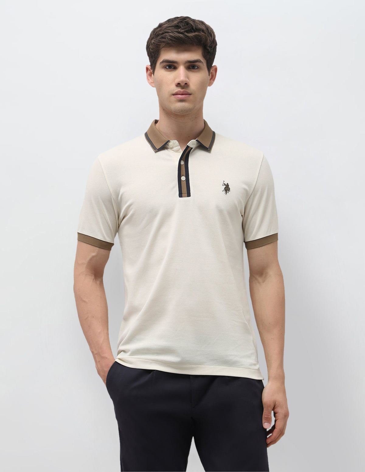 Solid Slim Fit Polo Shirt USP0
