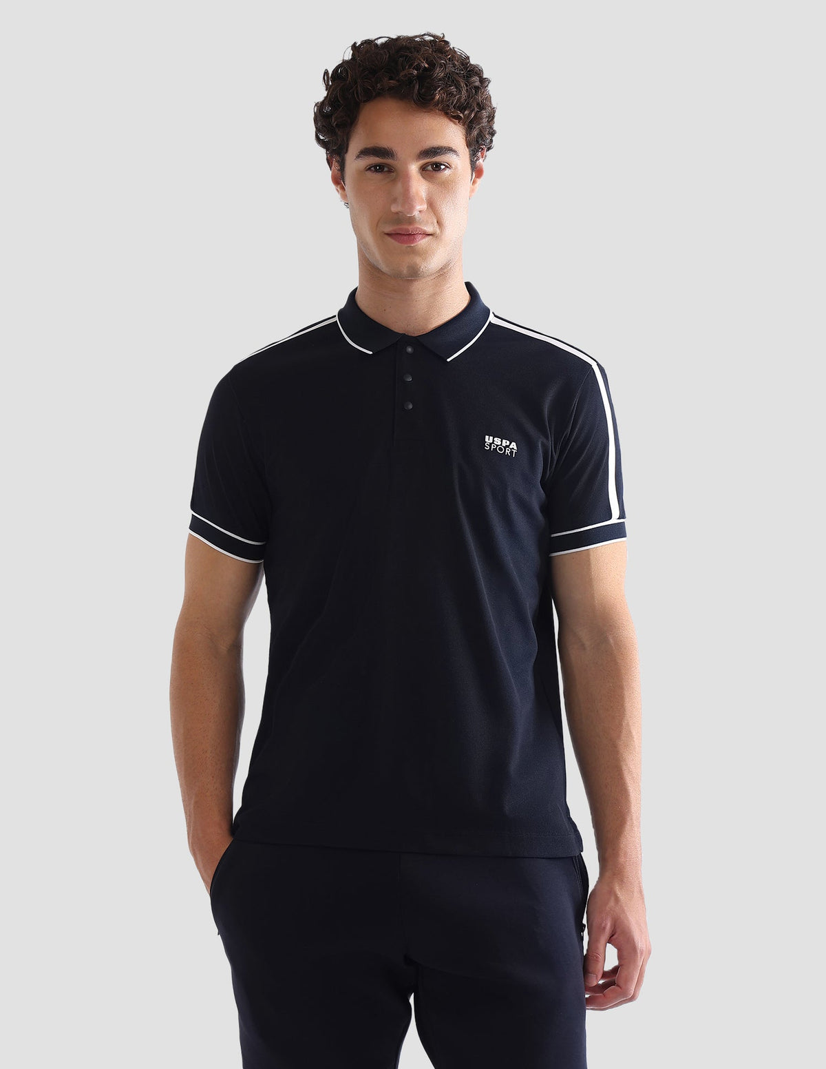 Solid Slim Fit Active Polo Shirt USP0