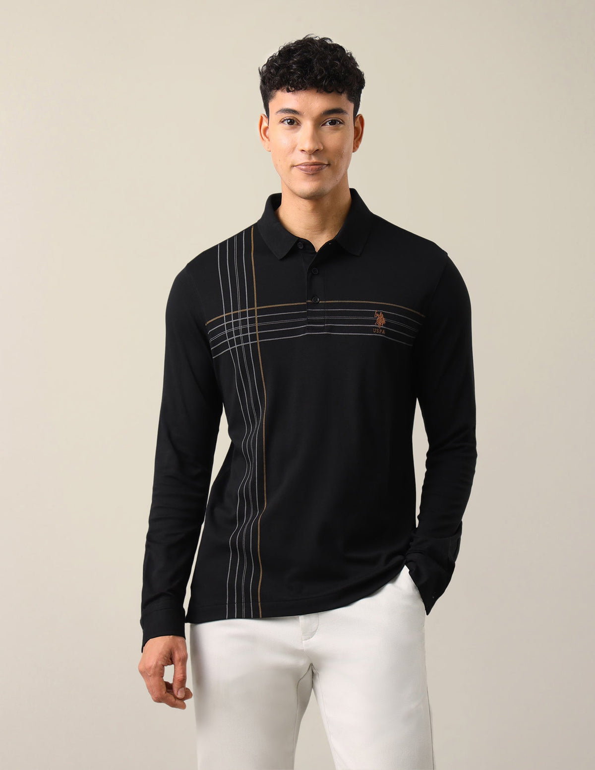 Solid Slim Fit Polo Shirt USP0