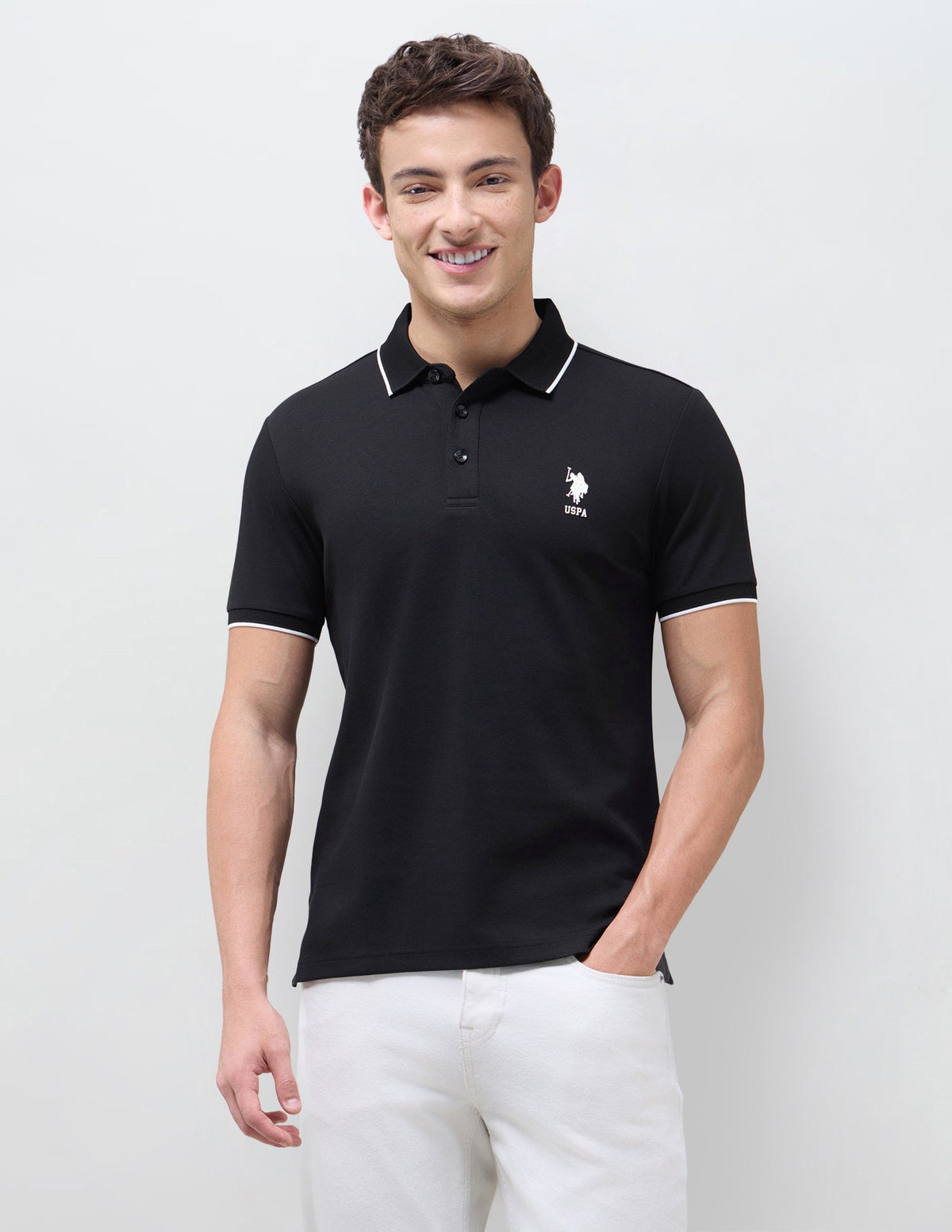 Solid Slim Fit Polo Shirt USP0