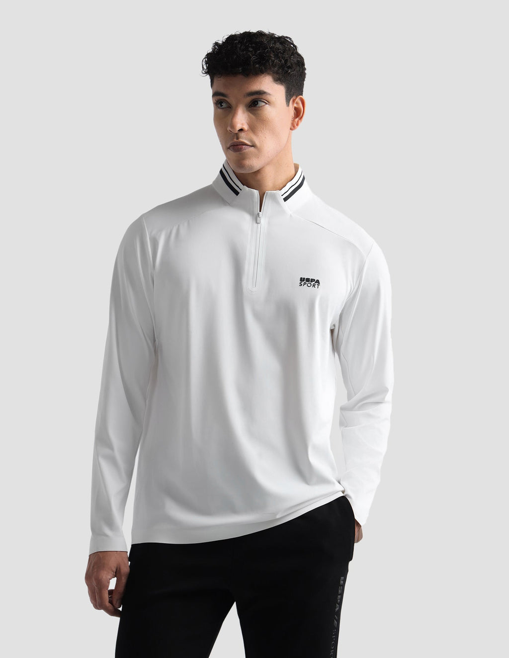 Solid Slim Fit Active Polo Shirt USP0