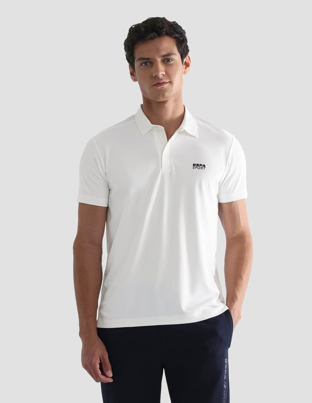 Solid Slim Fit Active Polo Shirt USP0