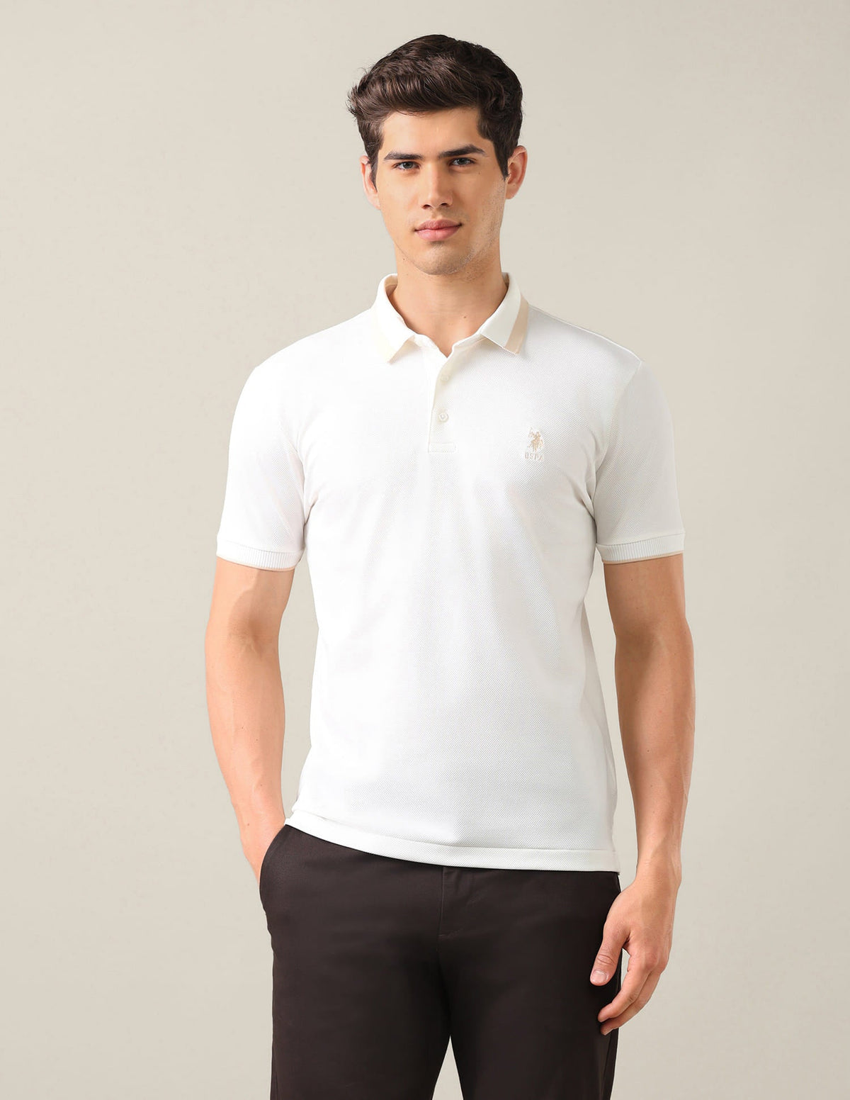 Solid Slim Fit Polo Shirt USP0