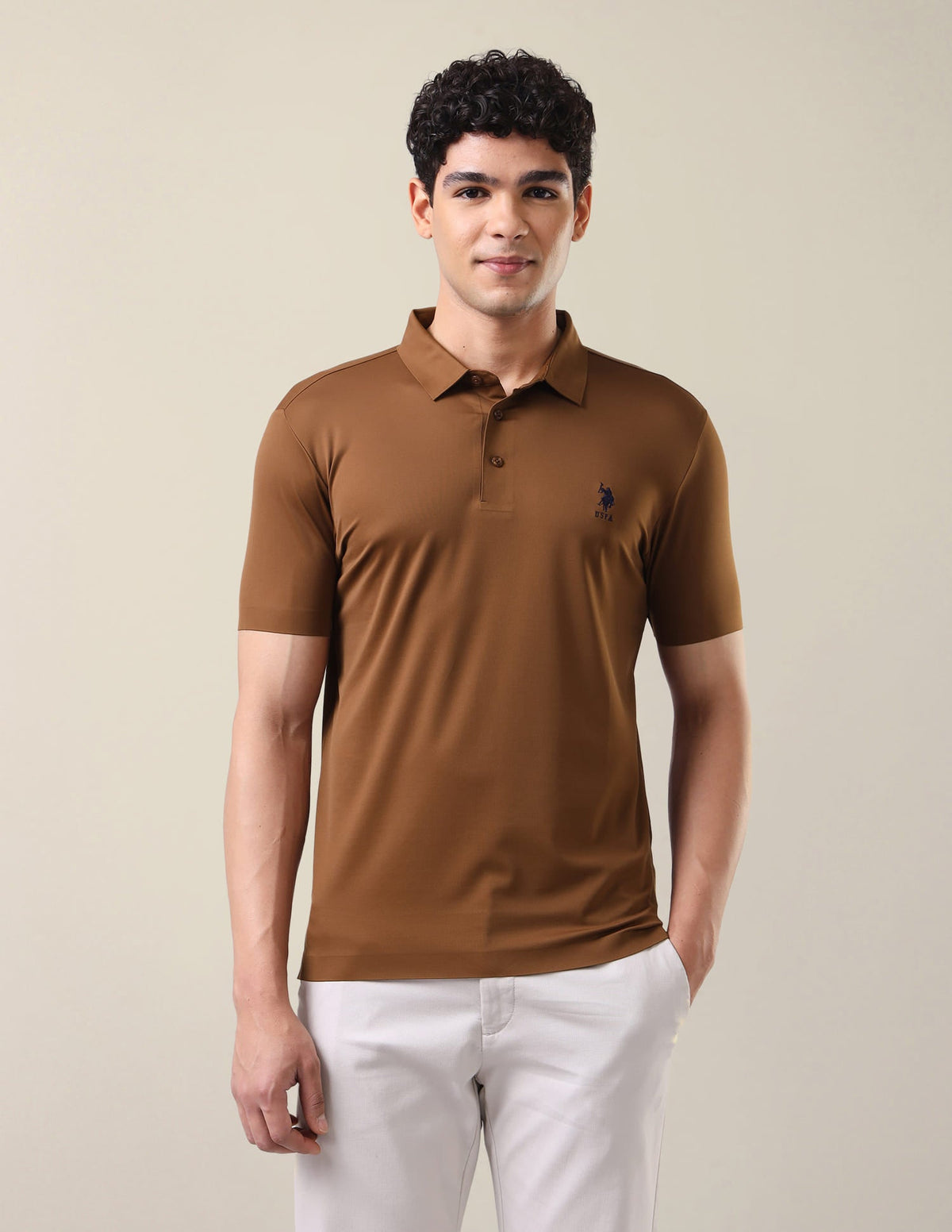Solid Slim Fit Polo Shirt USP0