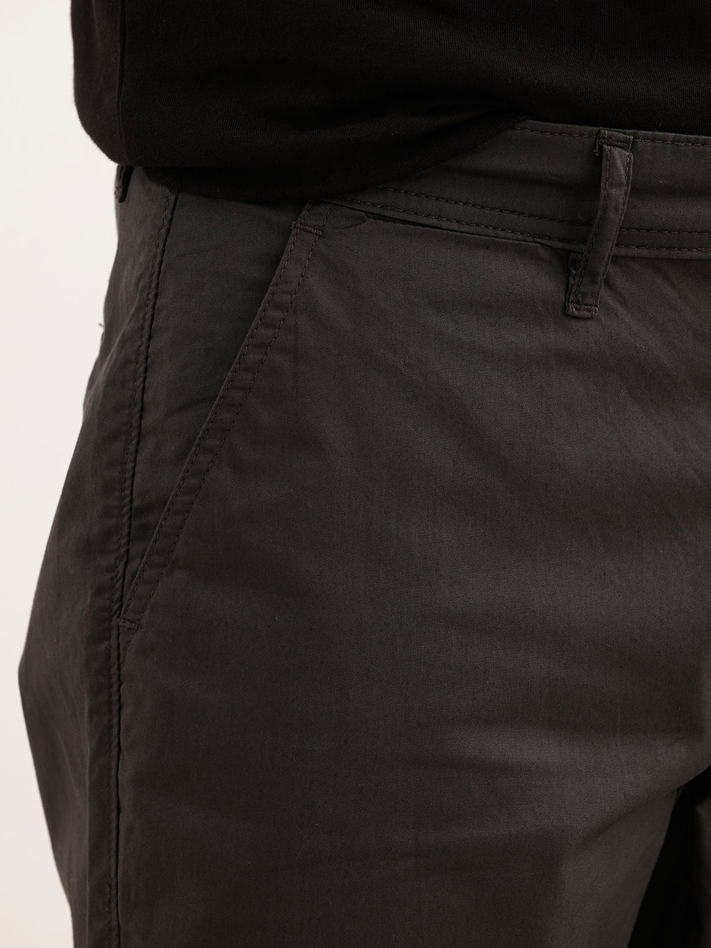 Solid Slim Fit Trouser | Grey