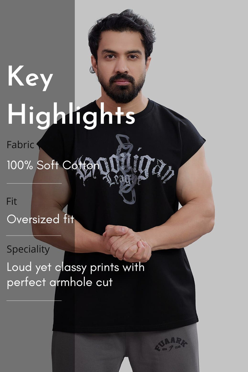 Hoonigans Capsleeves Tank Black