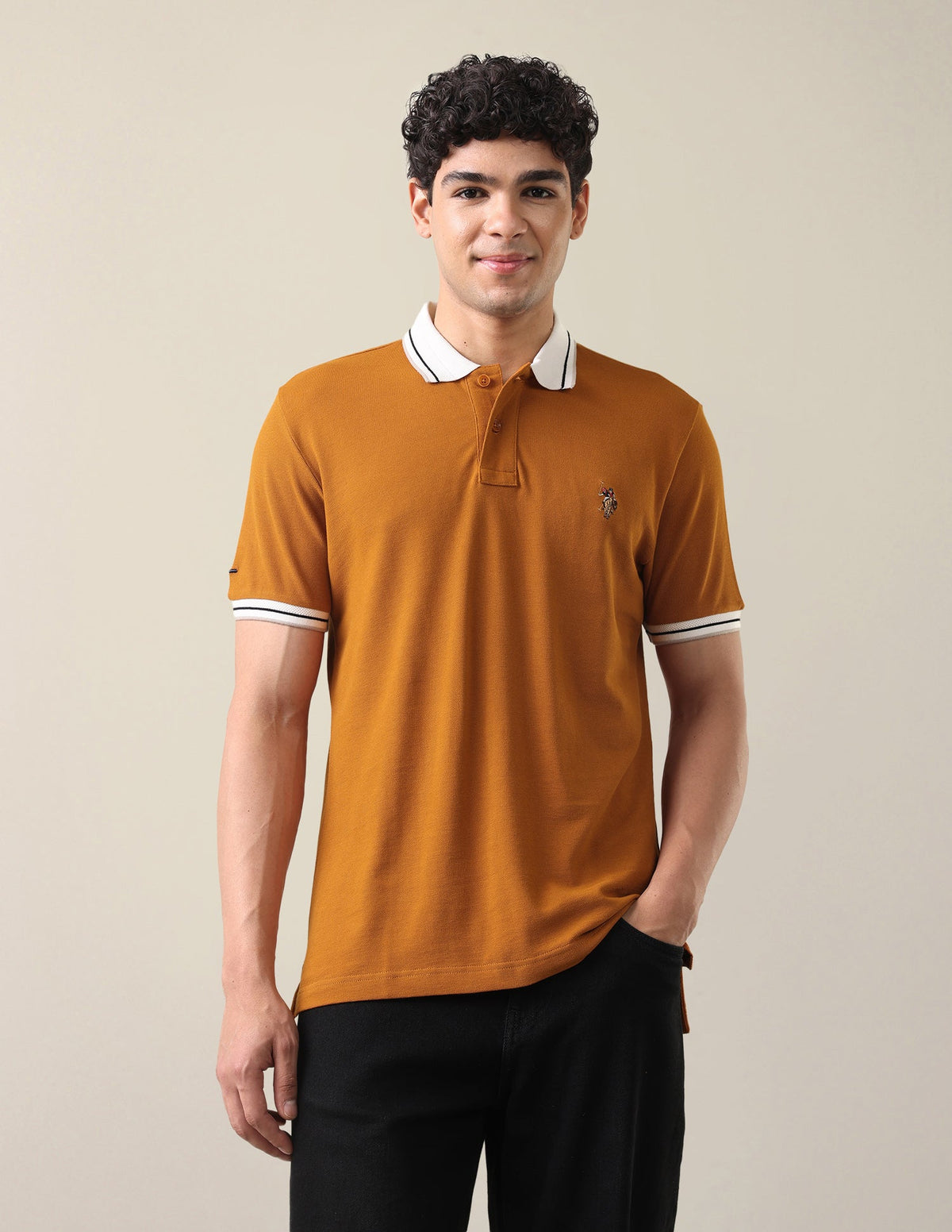 Solid Slim Fit Polo Shirt USP0