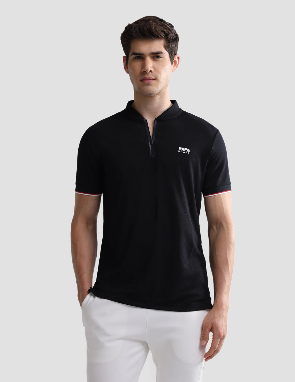 Solid Slim Fit Active Polo Shirt USP0
