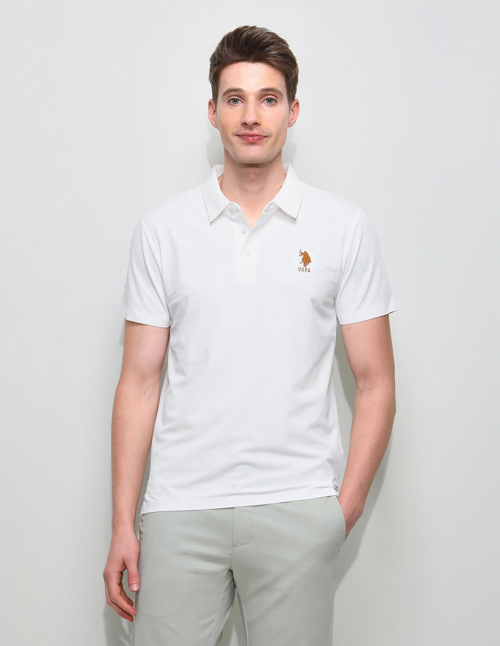 Solid Slim Fit Polo Shirt USP0