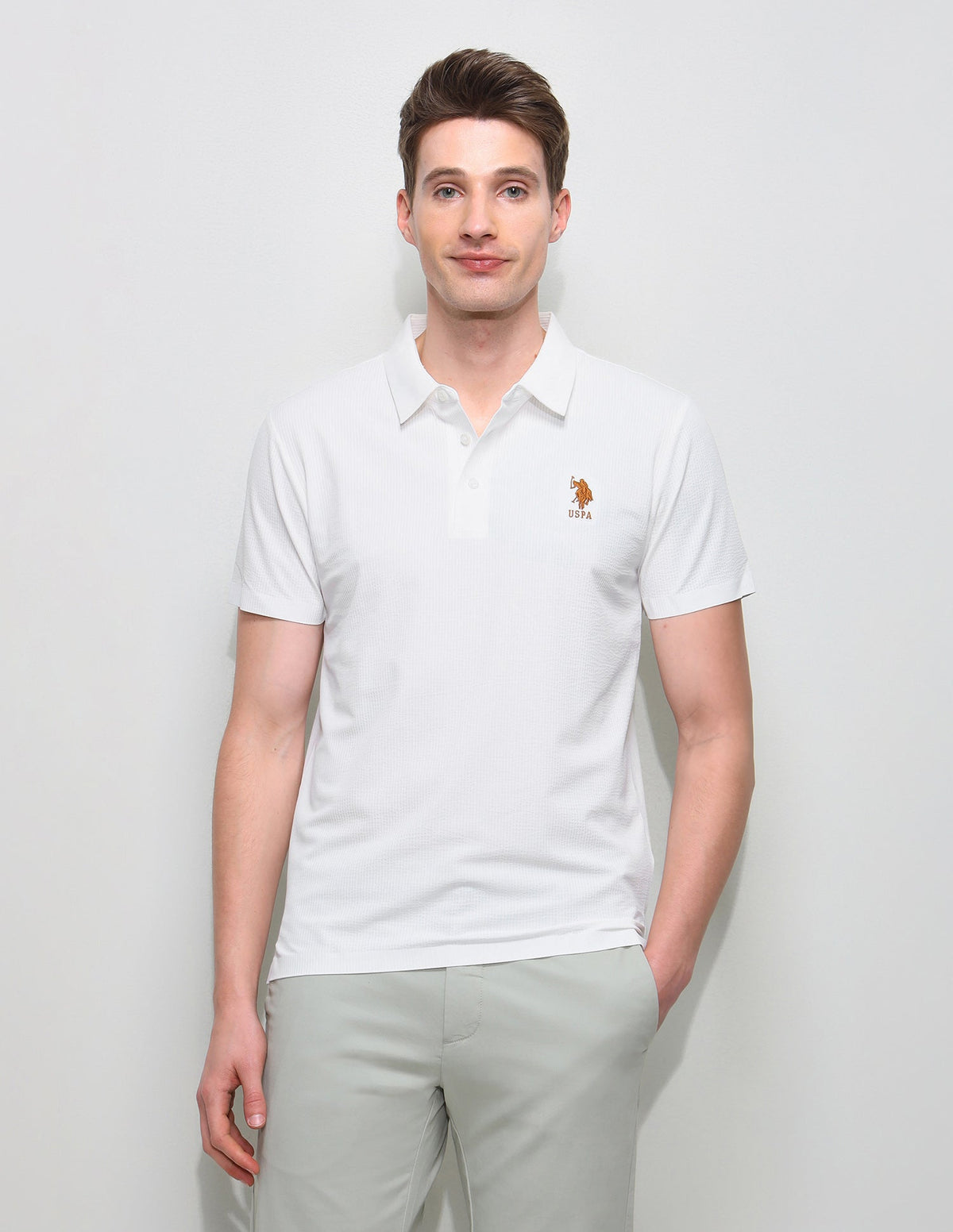 Solid Slim Fit Polo Shirt USP0