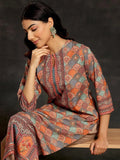 Libas Multicoloured Printed Crepe Straight Kurta