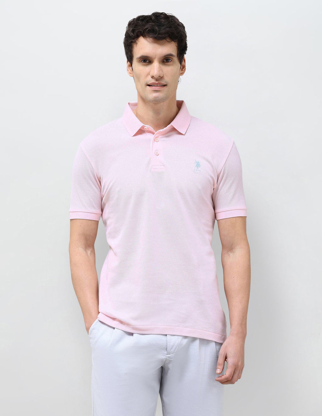 Solid Slim Fit Polo Shirt USP0