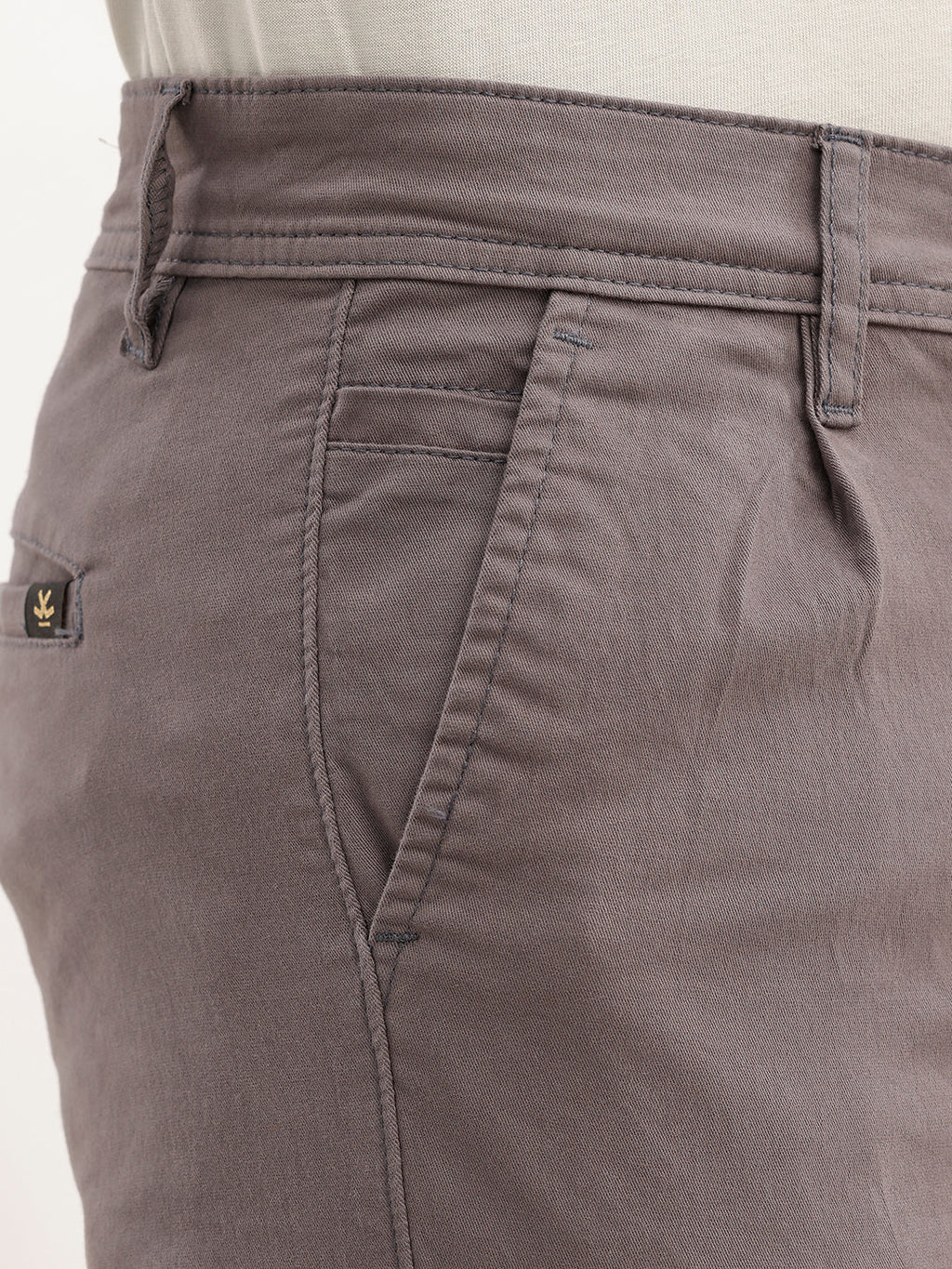 Classic Solid Straight Fit Trousers | Dark Grey