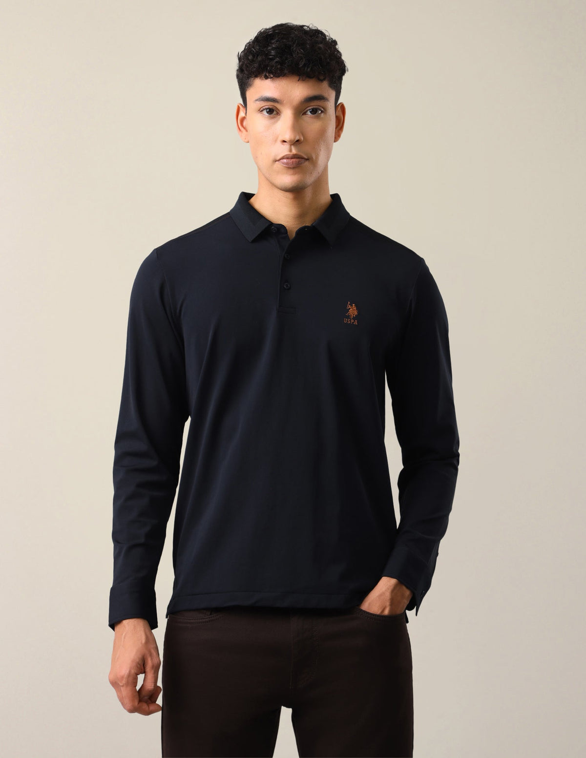 Solid Slim Fit Polo Shirt USP0
