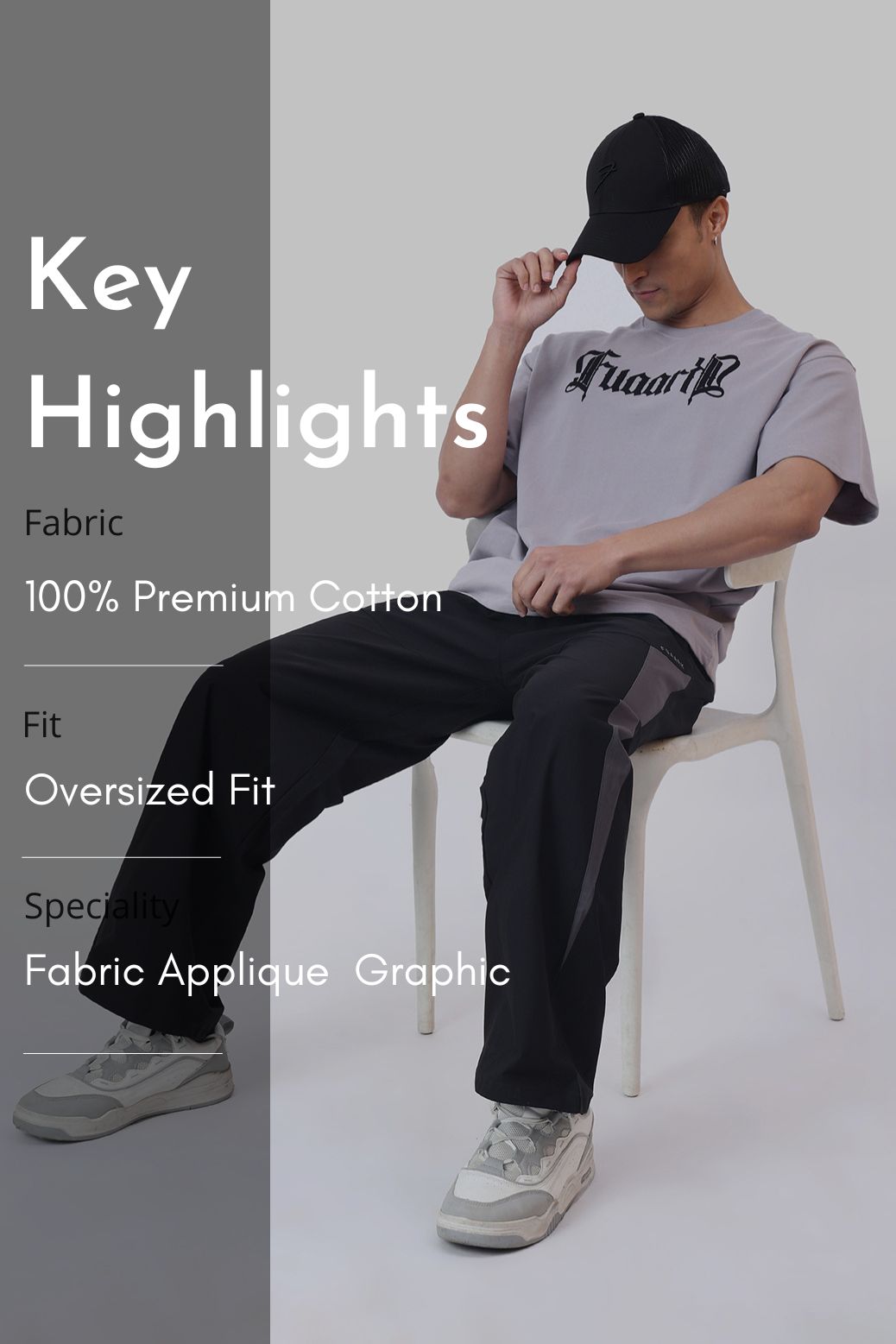 Brookline Oversized T-shirt Light Grey