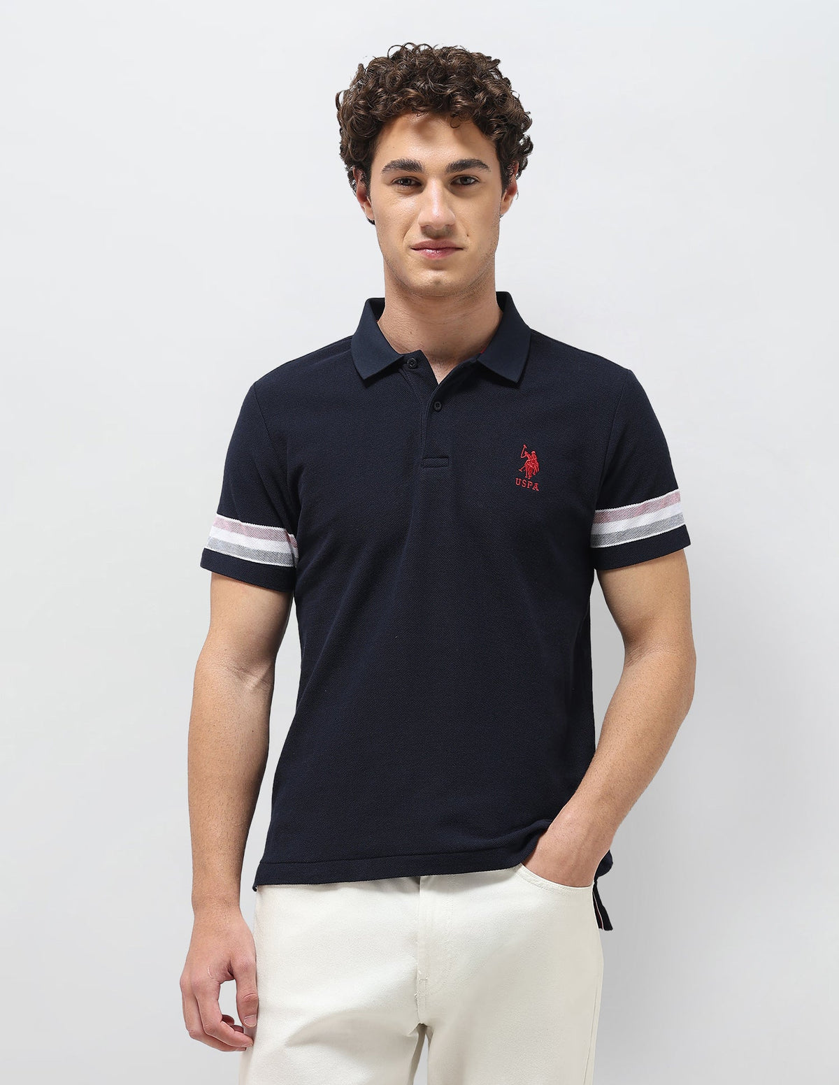 Solid Slim Fit Polo Shirt USP0