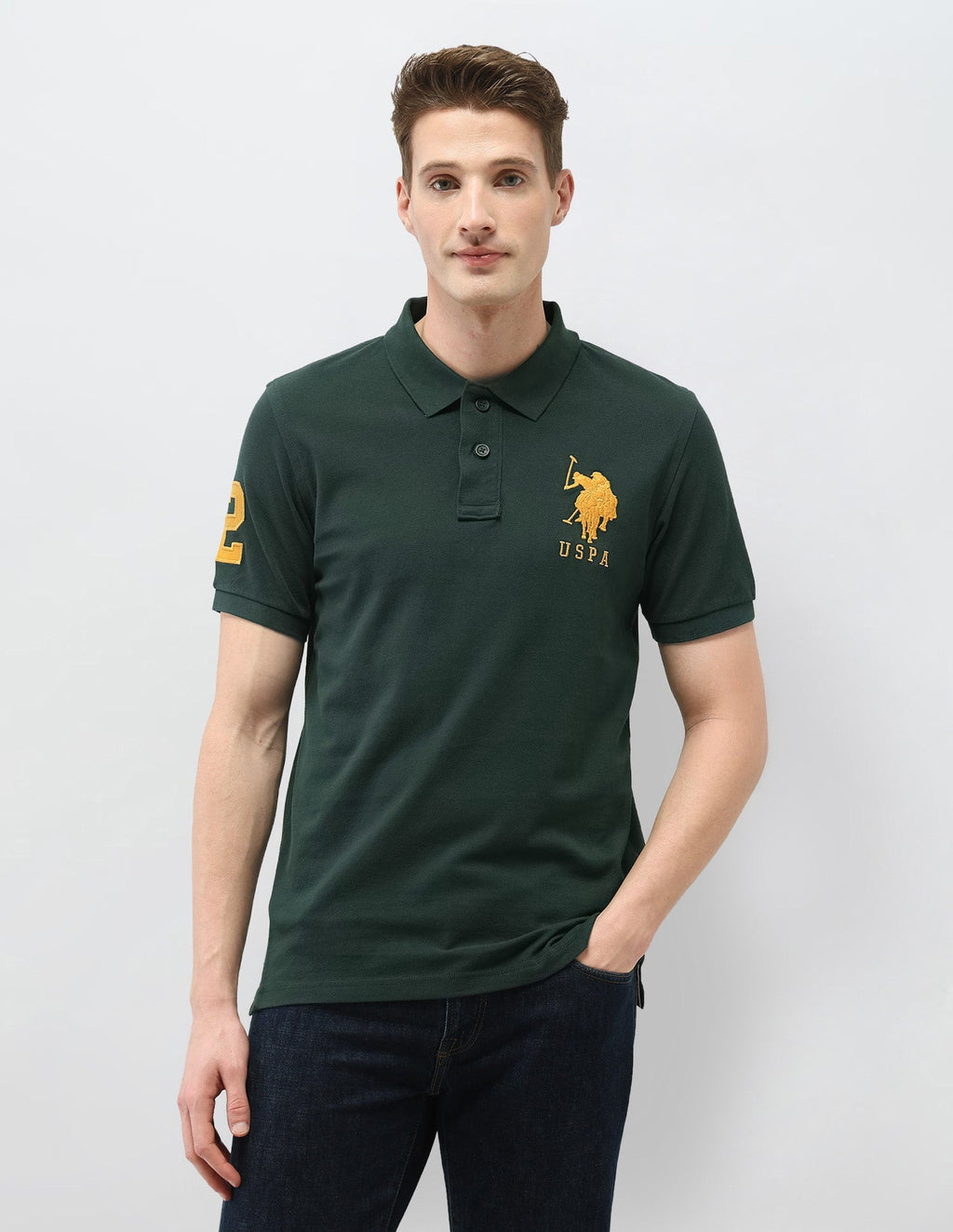 Solid Slim Fit Polo Shirt USP0