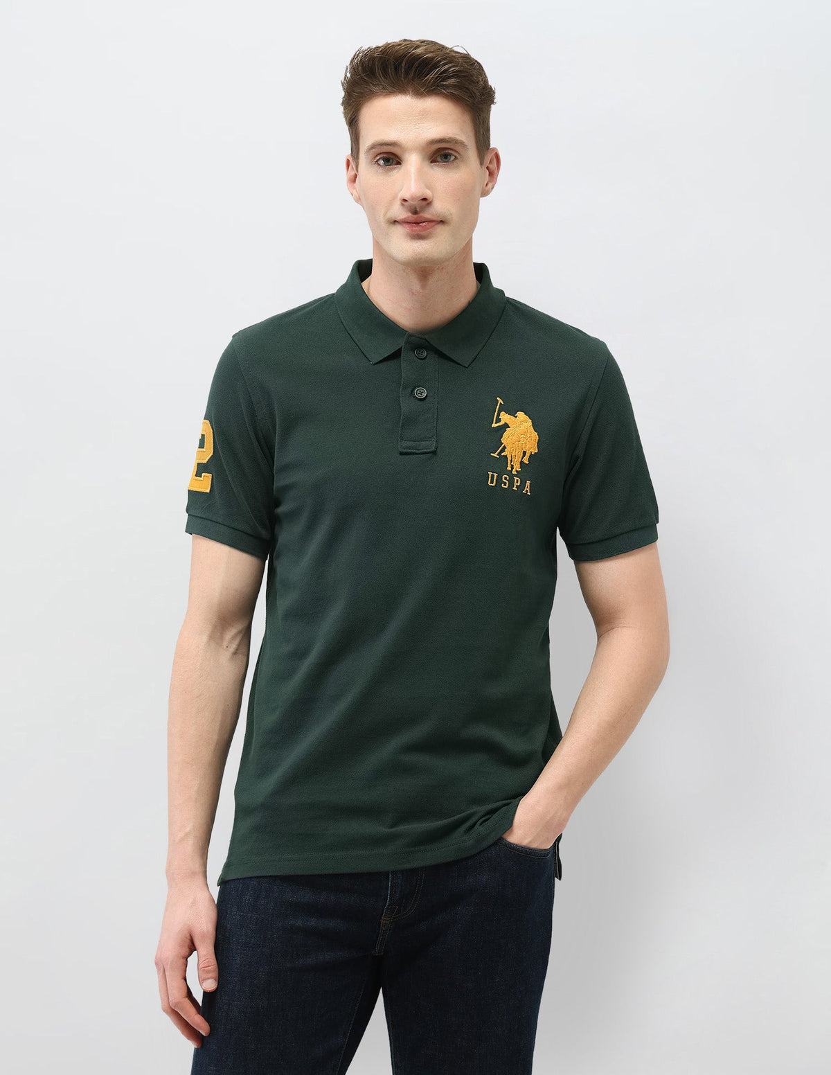 Solid Slim Fit Polo Shirt USP0