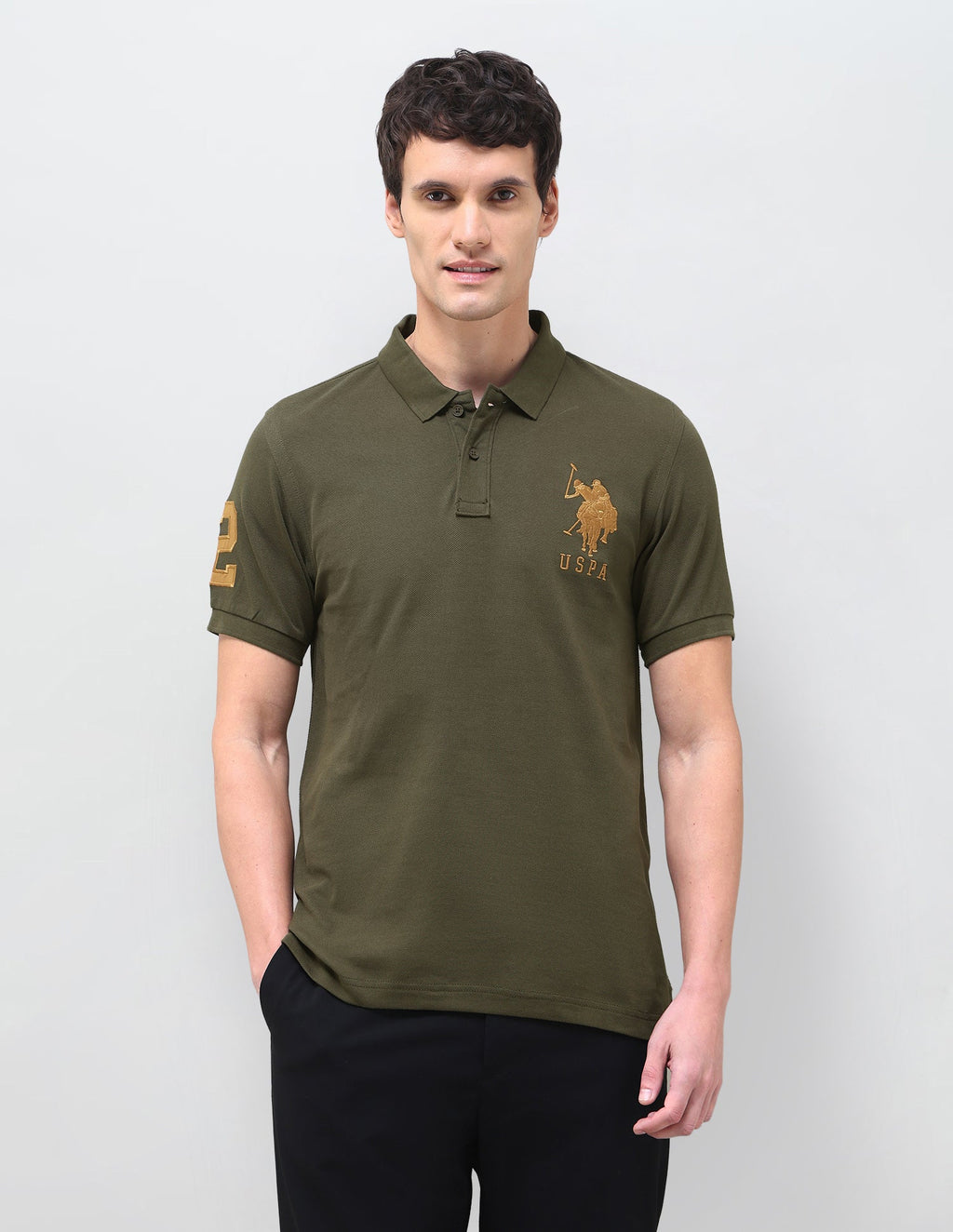 Solid Slim Fit Polo Shirt USP0