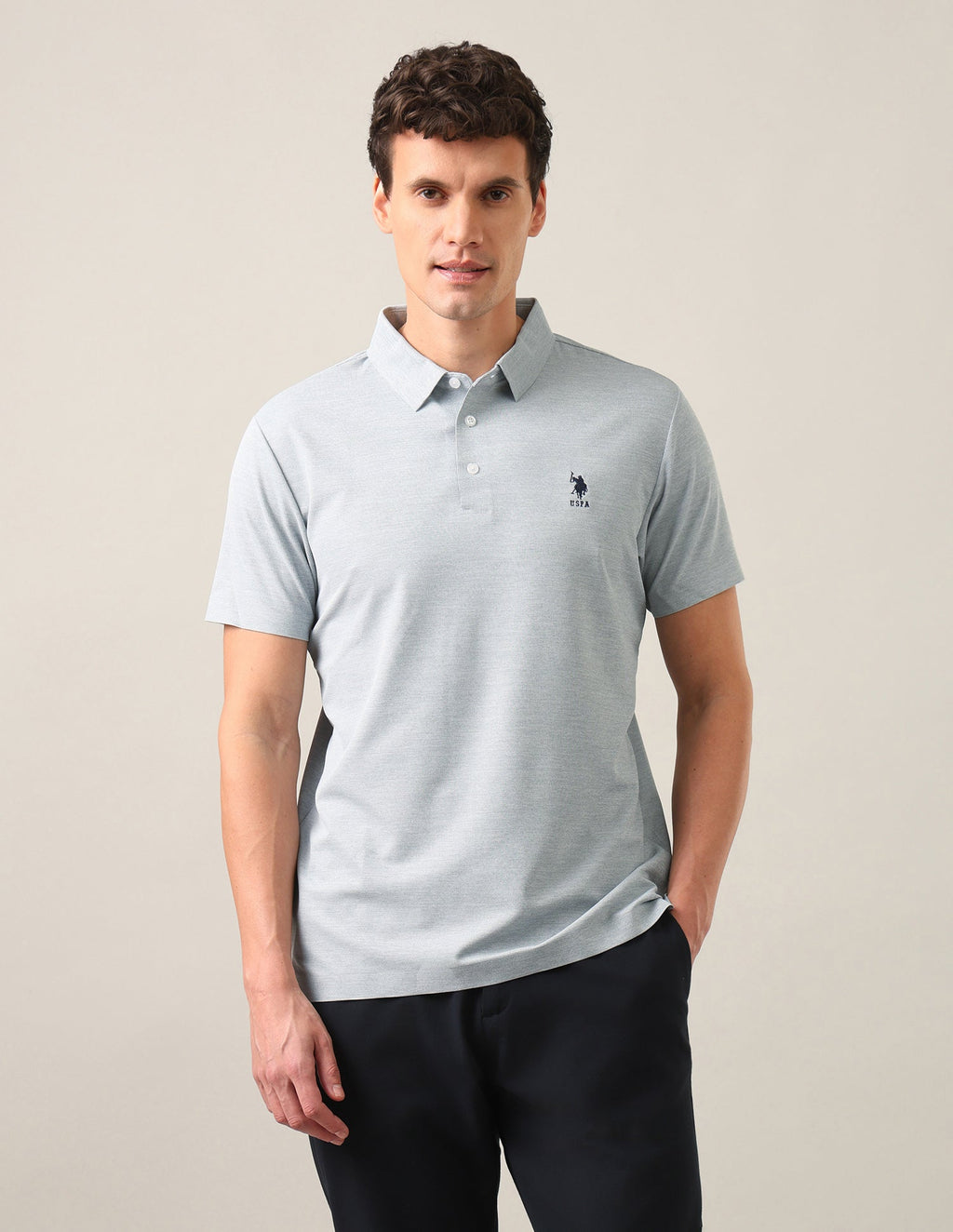 Solid Slim Fit Polo Shirt USP0