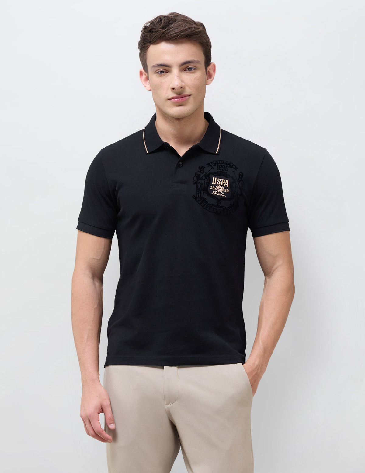Solid Slim Fit Polo Shirt USP0