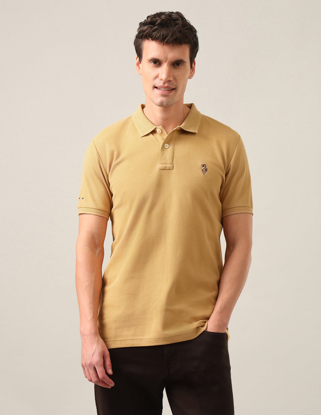 Solid Slim Fit Polo Shirt USP0
