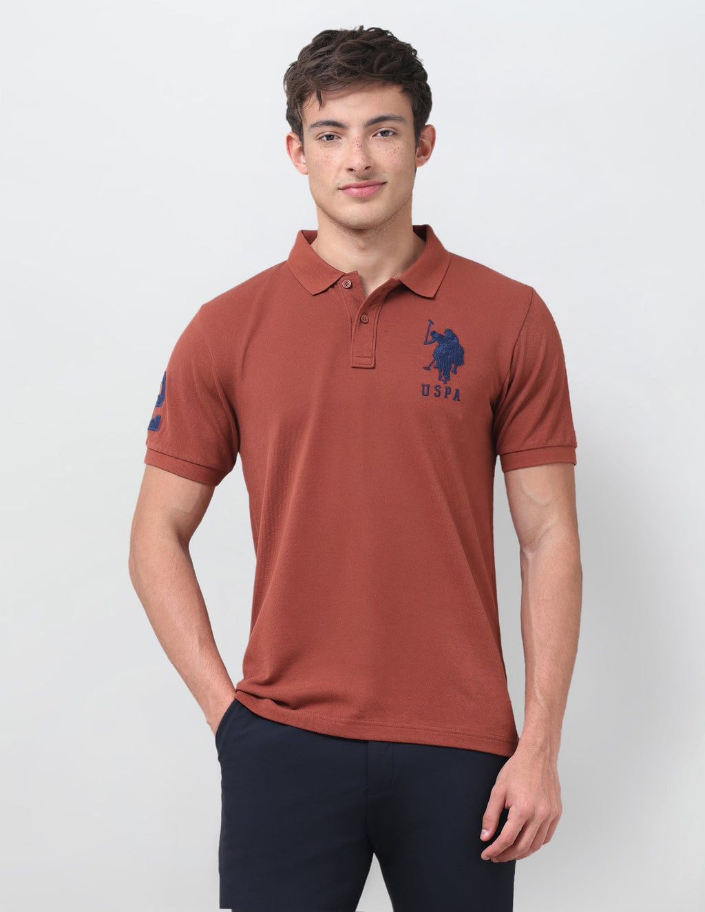 Solid Slim Fit Polo Shirt USP0