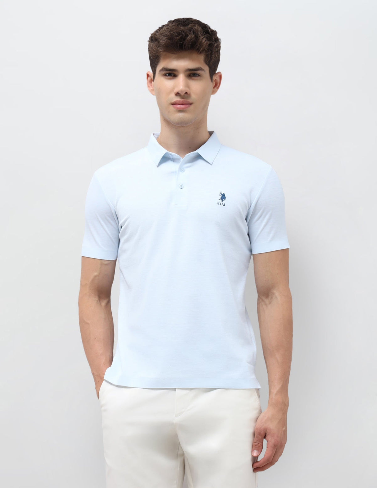 Solid Slim Fit Polo Shirt USP0