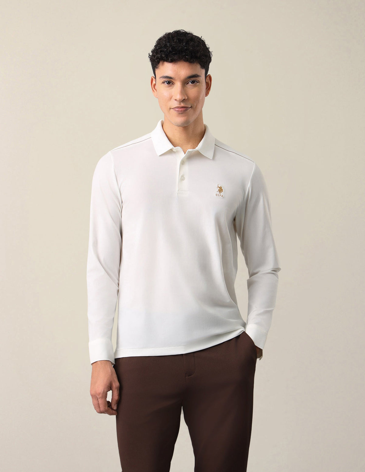 Solid Slim Fit Polo Shirt USP0