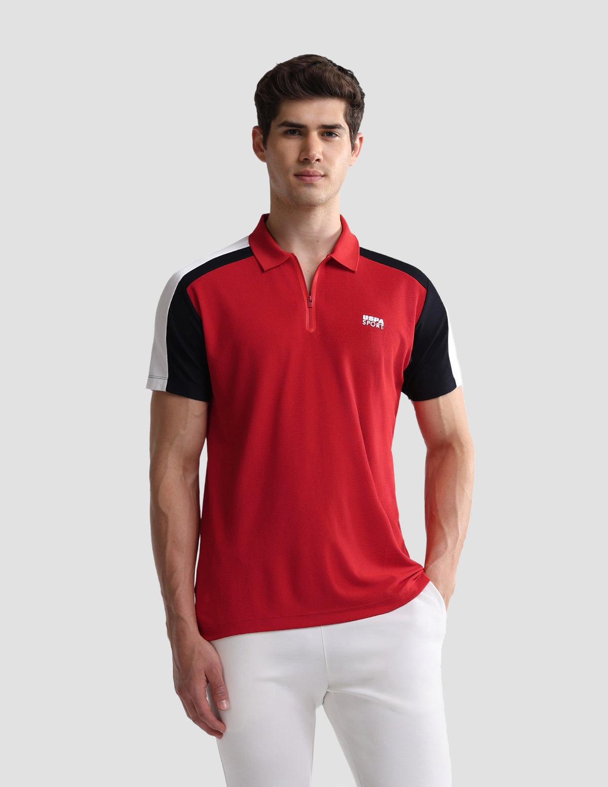 Solid Slim Fit Active Polo Shirt USP0