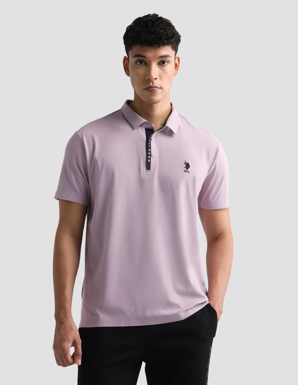 Solid Slim Fit Active Polo Shirt USP0