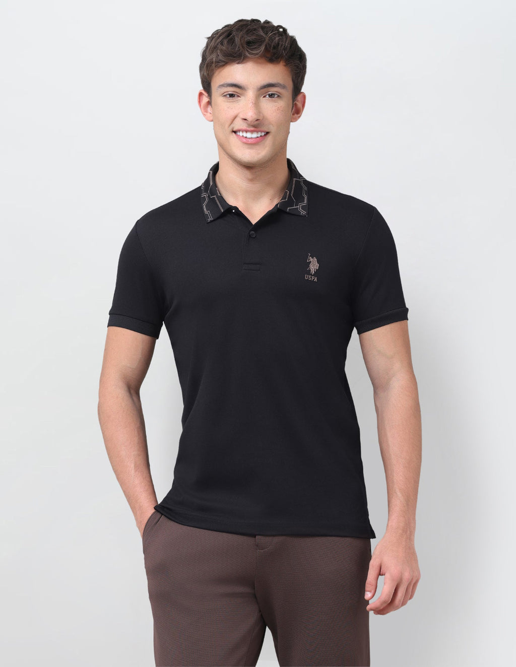 Solid Slim Fit Polo Shirt USP0