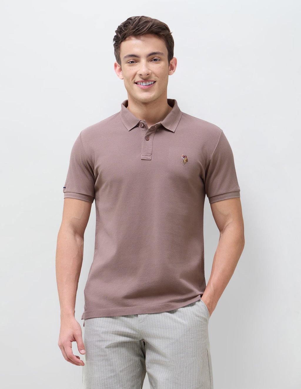 Solid Slim Fit Polo Shirt USP0
