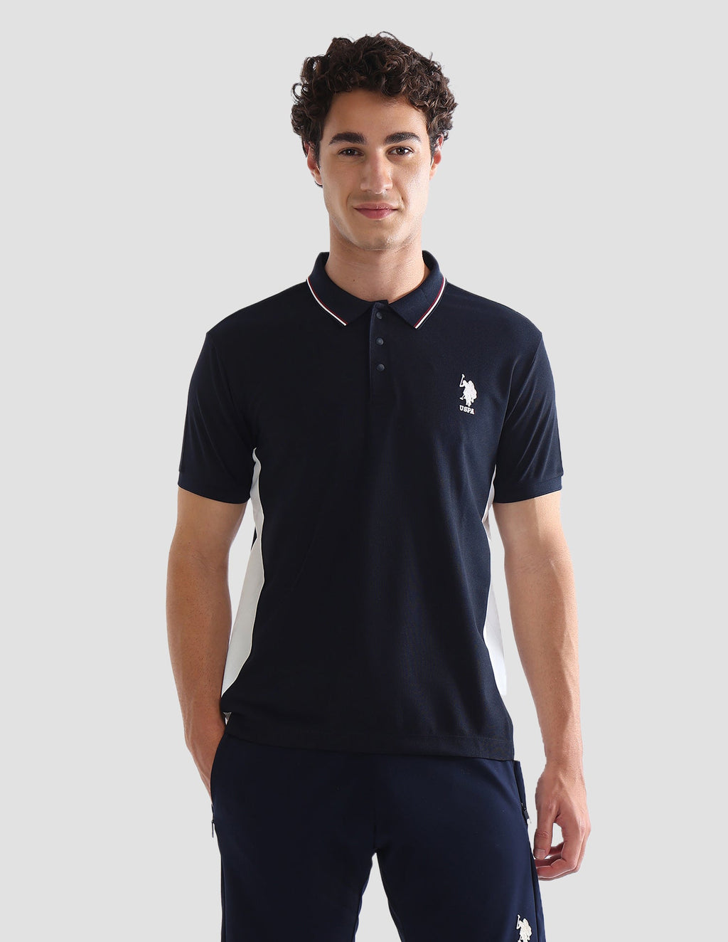 Solid Slim Fit Active Polo Shirt USP0