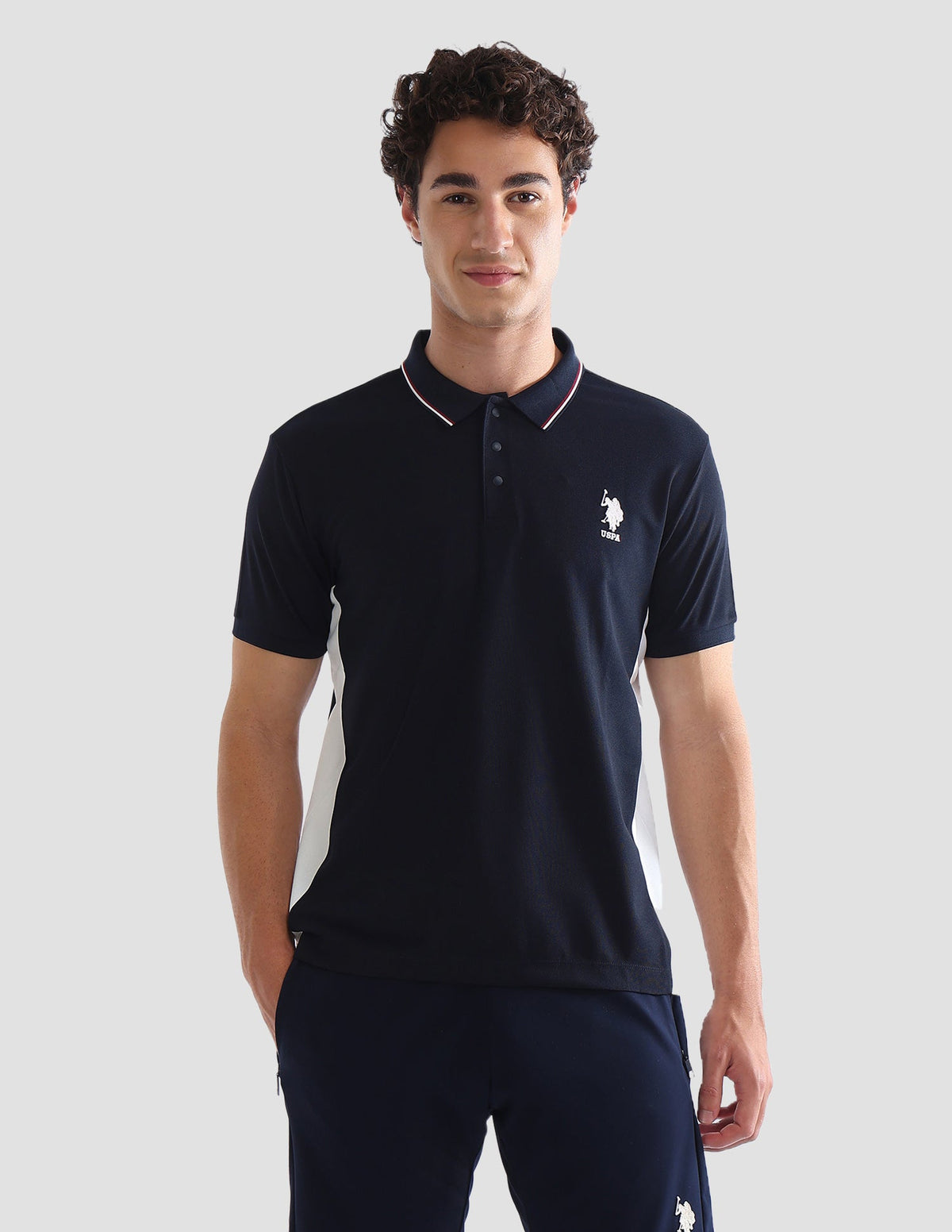 Solid Slim Fit Active Polo Shirt USP0