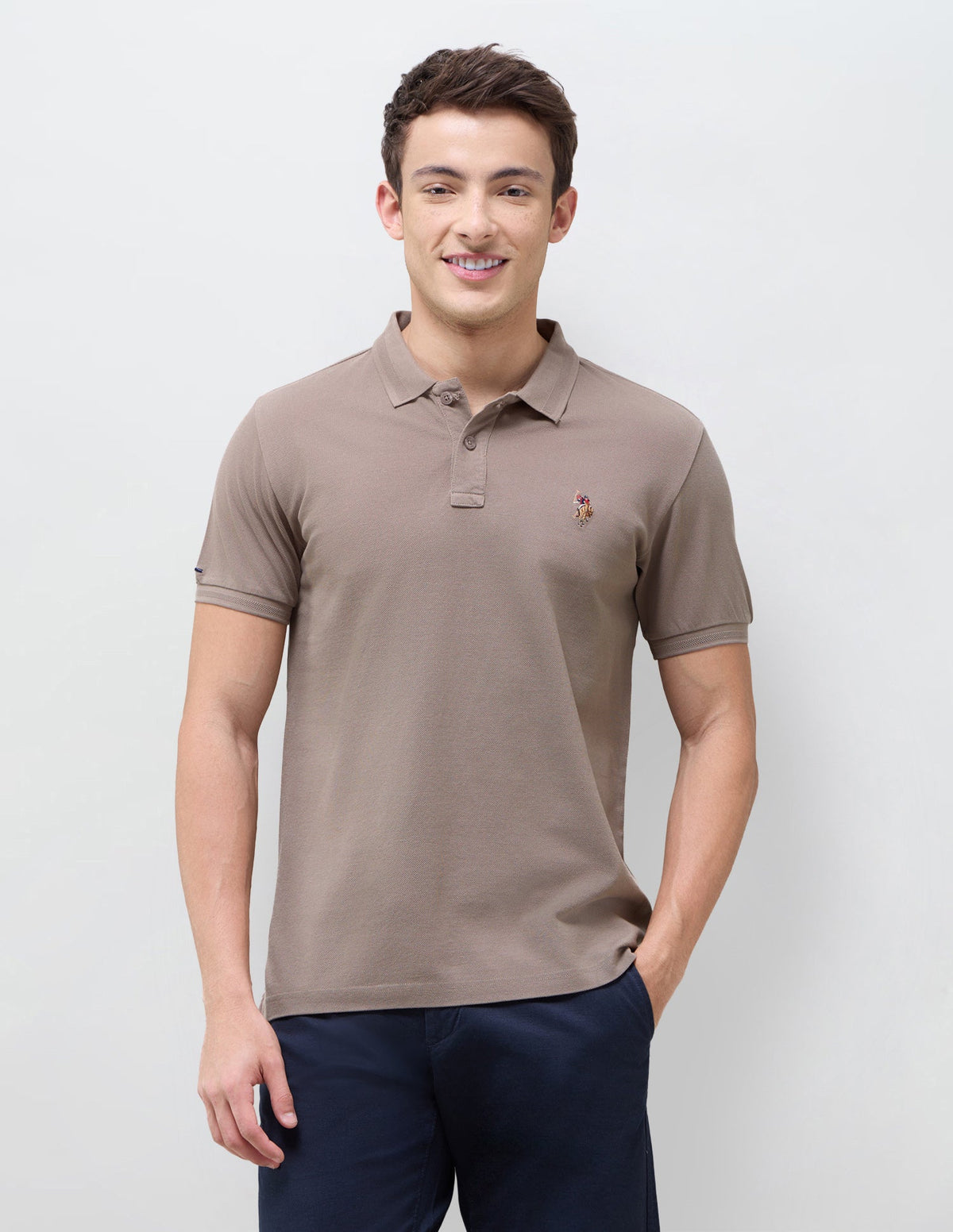 Solid Slim Fit Polo Shirt USP0