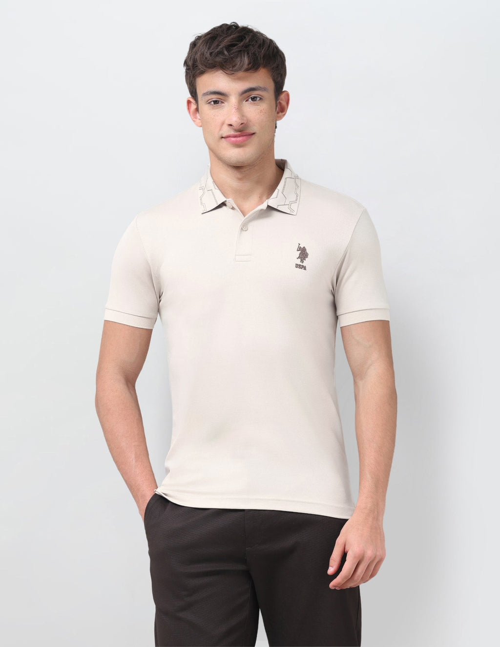 Solid Slim Fit Polo Shirt USP0