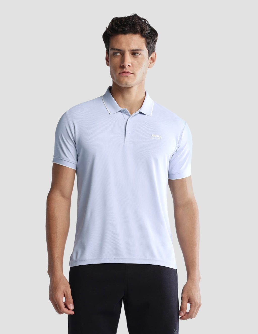 Solid Regular Fit Active Polo Shirt USP0