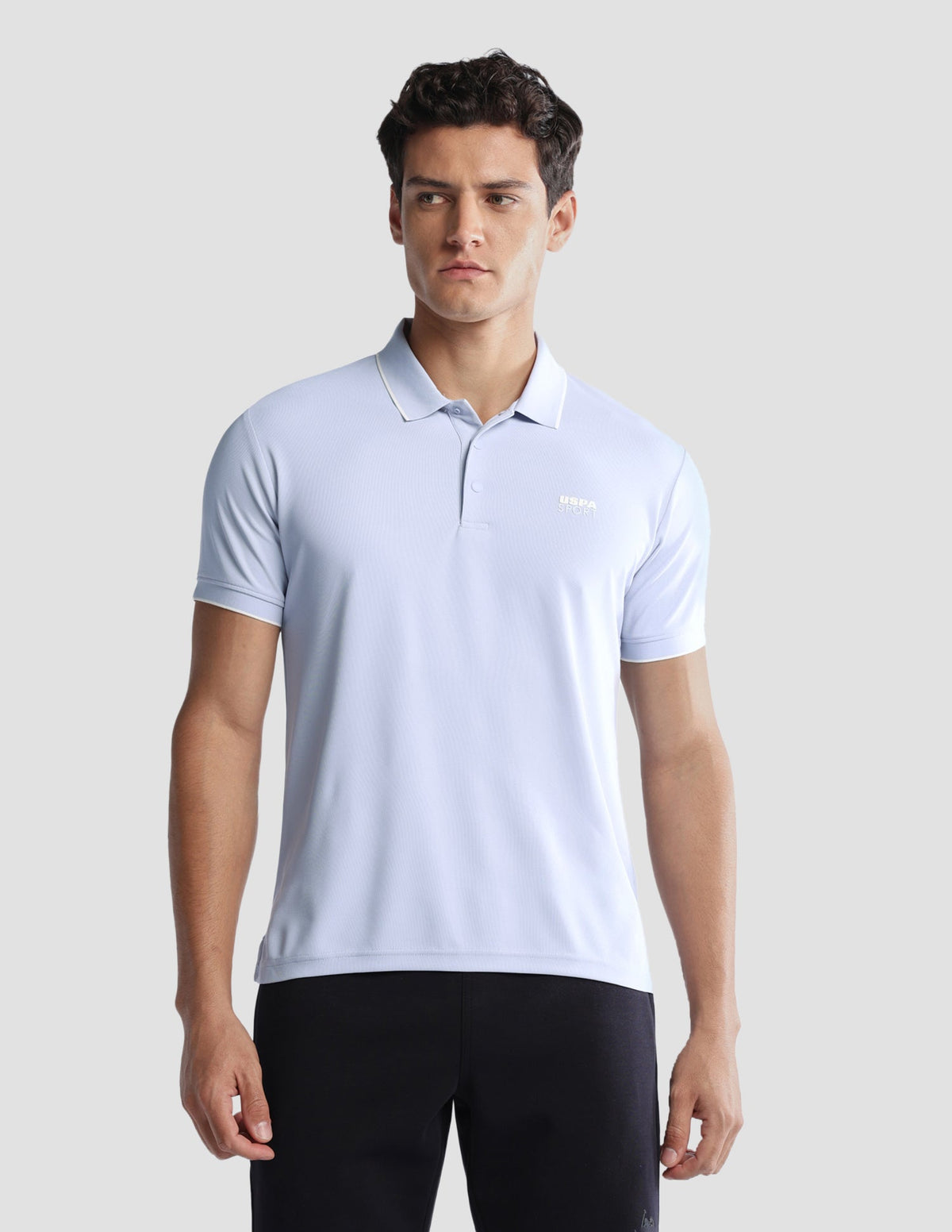 Solid Regular Fit Active Polo Shirt USP0