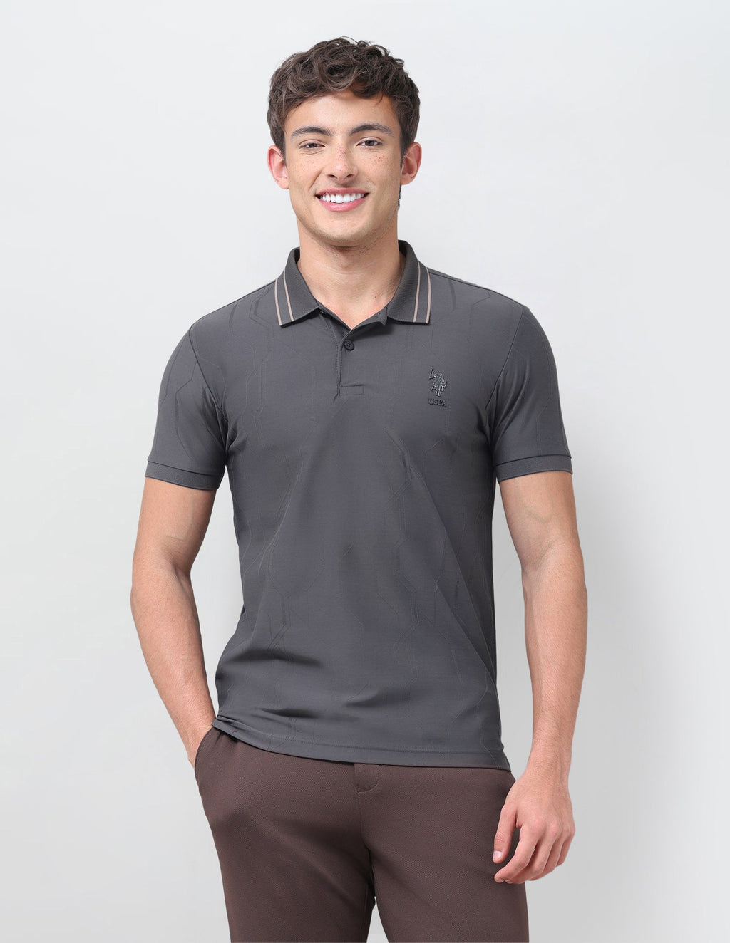 Solid Slim Fit Polo Shirt USP0