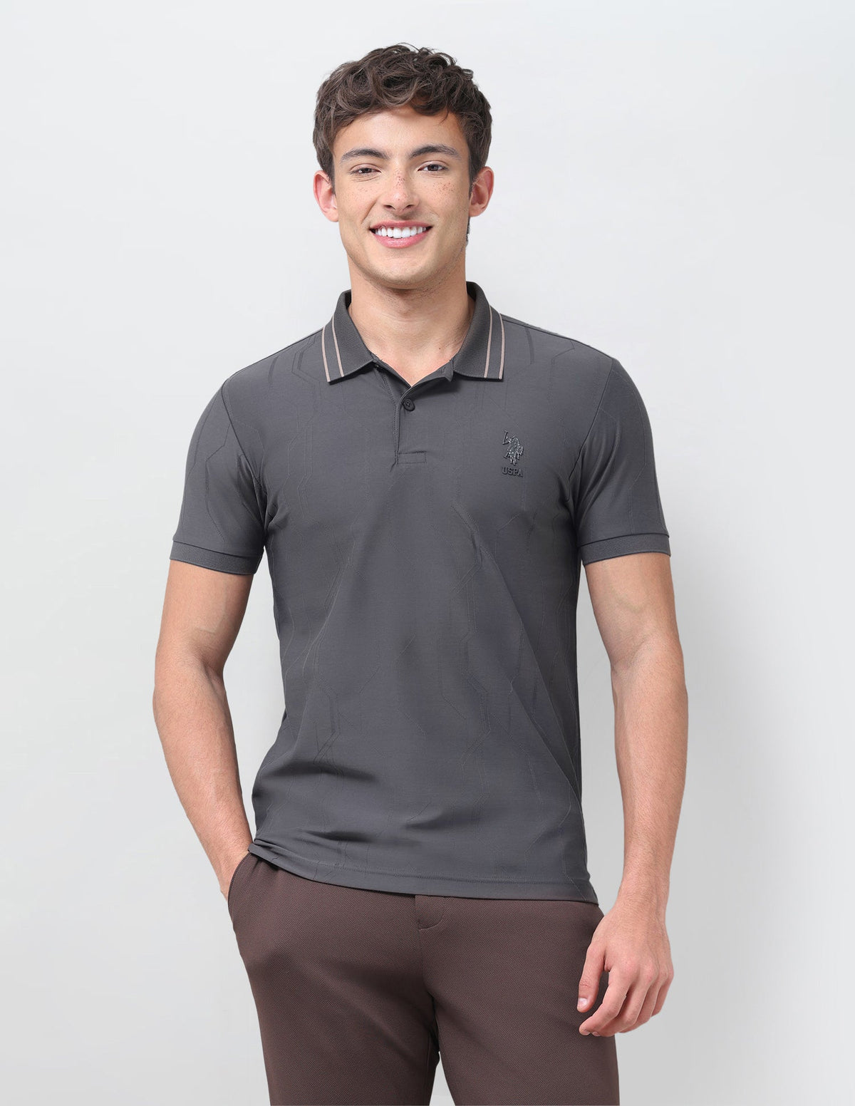 Solid Slim Fit Polo Shirt USP0
