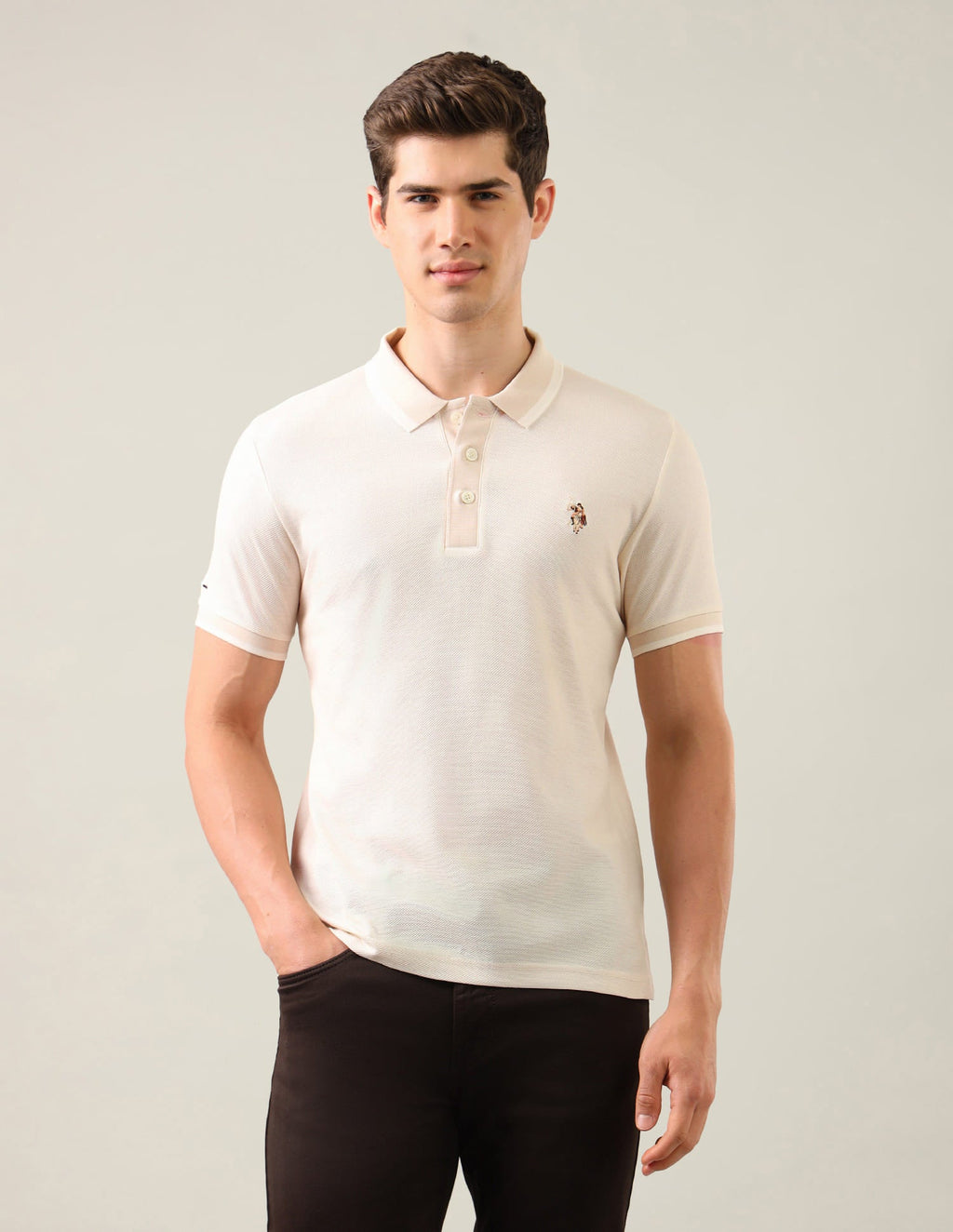 Solid Slim Fit Polo Shirt USP0