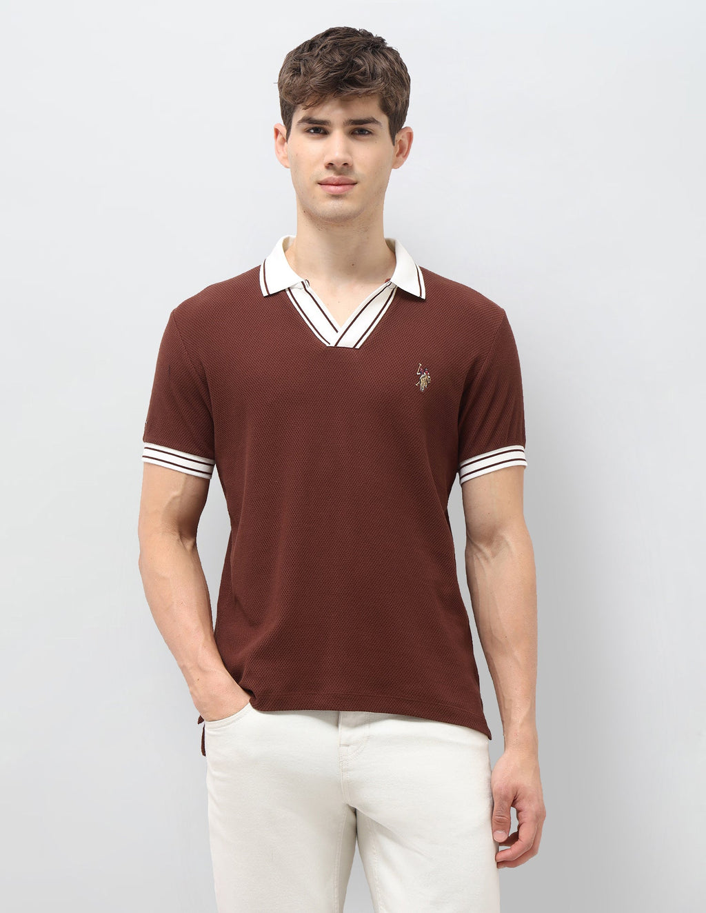 Solid Slim Fit Polo Shirt USP0