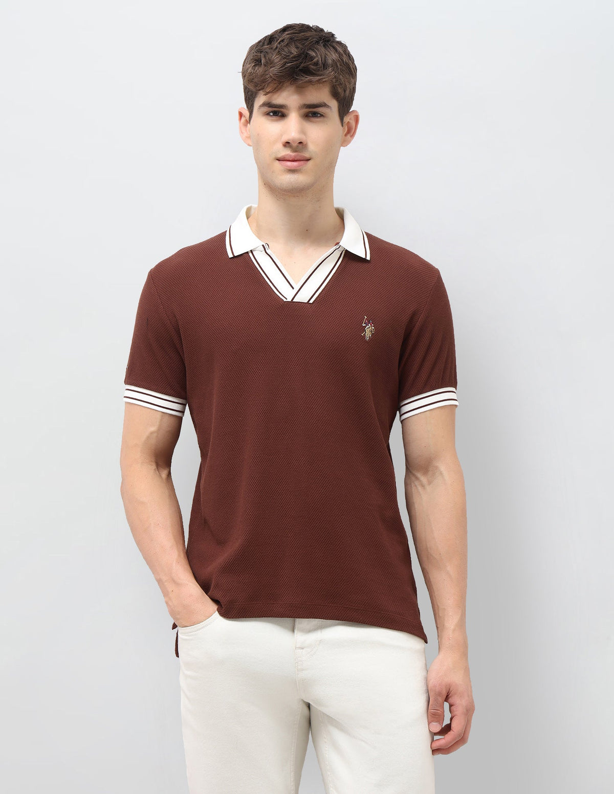 Solid Slim Fit Polo Shirt USP0
