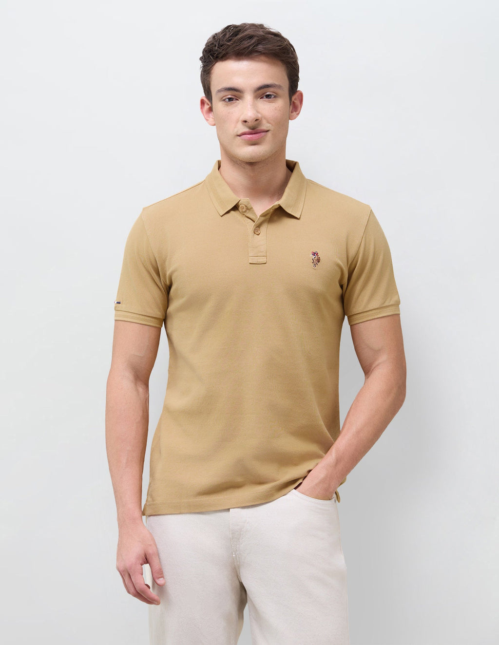 Solid Slim Fit Polo Shirt USP0