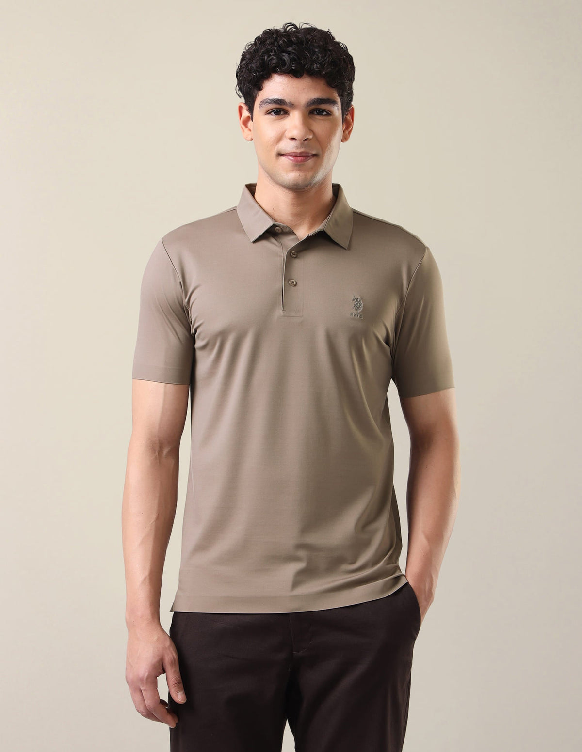 Solid Slim Fit Polo Shirt USP0