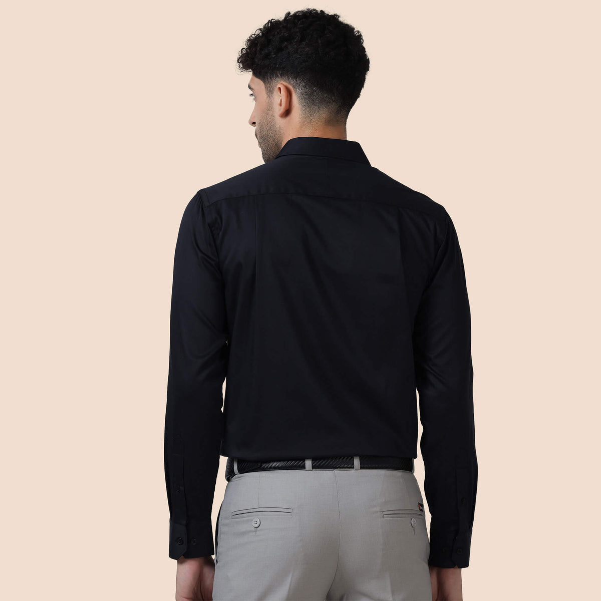 Alfred Black Shirt With Signature Concealed Placket