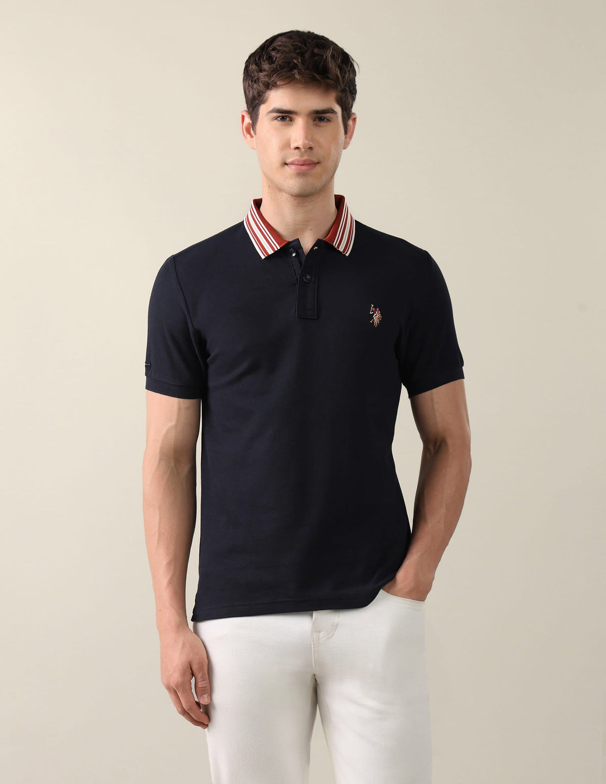 Solid Slim Fit Polo Shirt USP0